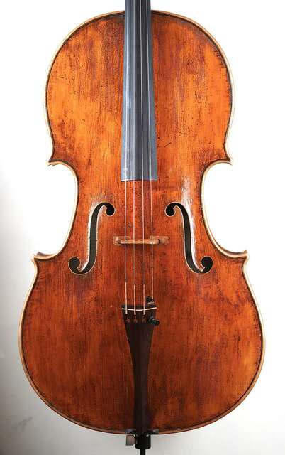 Finished cello, front