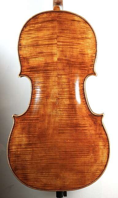 Finished cello, back