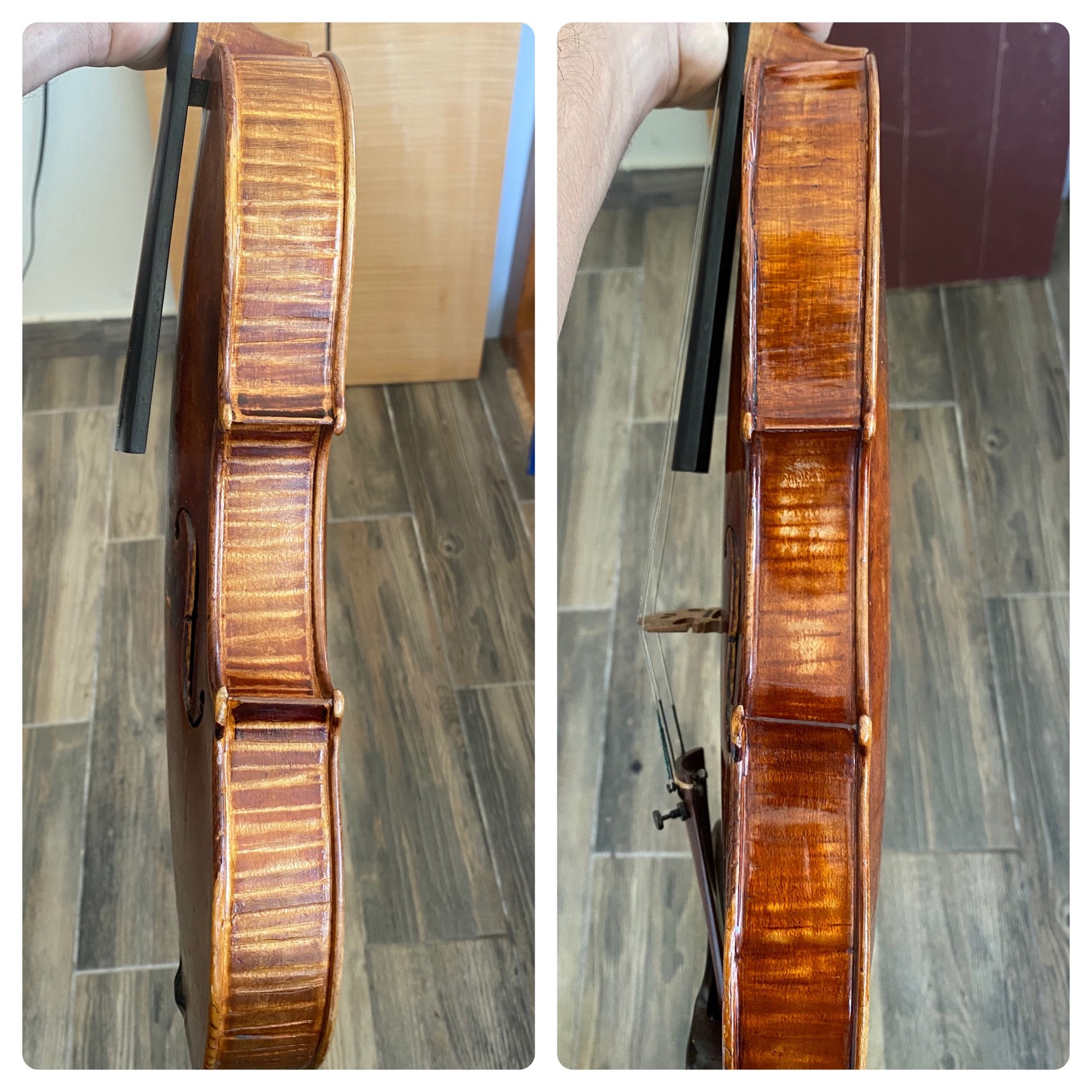 Rib crack repair, before and after